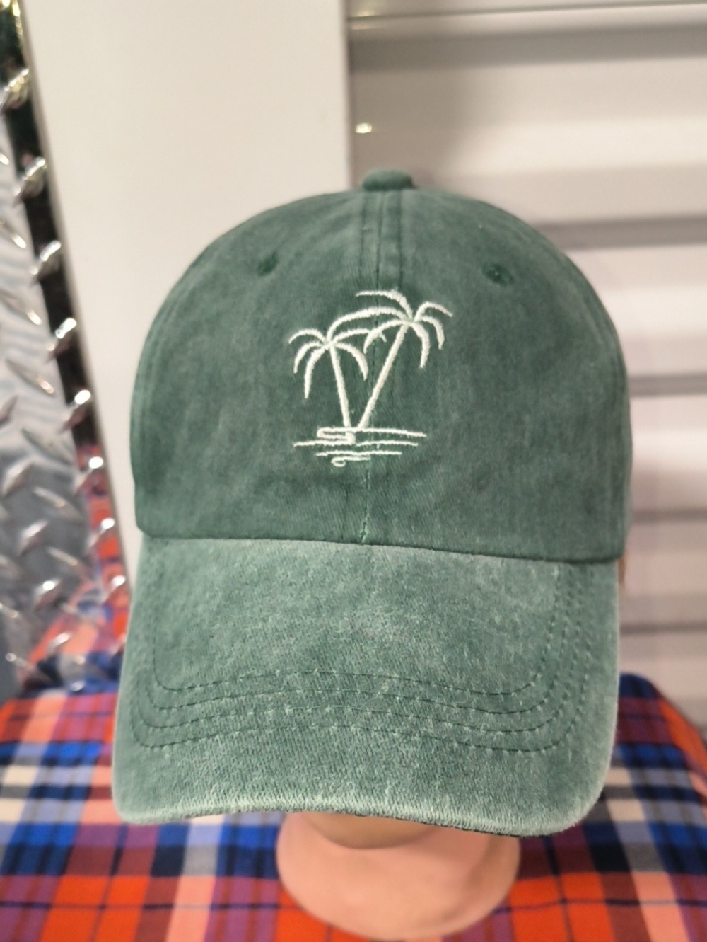 Palm Tree Embroidered Casual Adjustable Strapback Hat Cap
